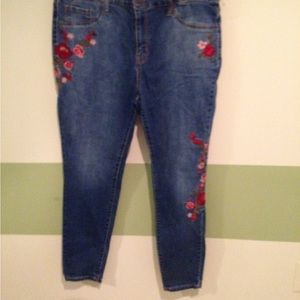 Mossimo floral jeans